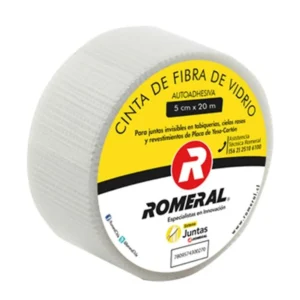 Cinta Fibra de Vidrio Romeral 5 cm x 45 m – Refuerzo para Juntas de Yeso