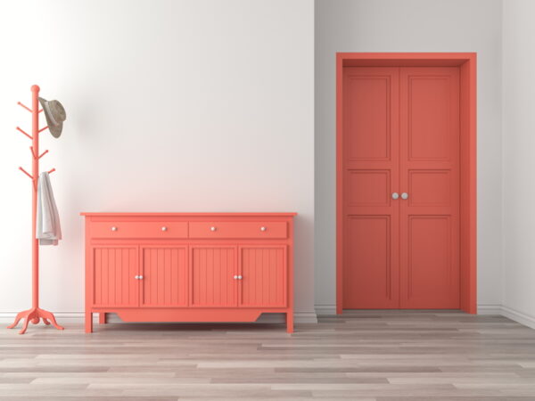 Mueble y puerta en color Salmón Claro – Estilo uniforme