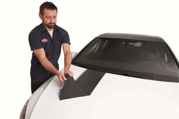 Aplicación de pintura removible Rust-Oleum sobre capó blanco