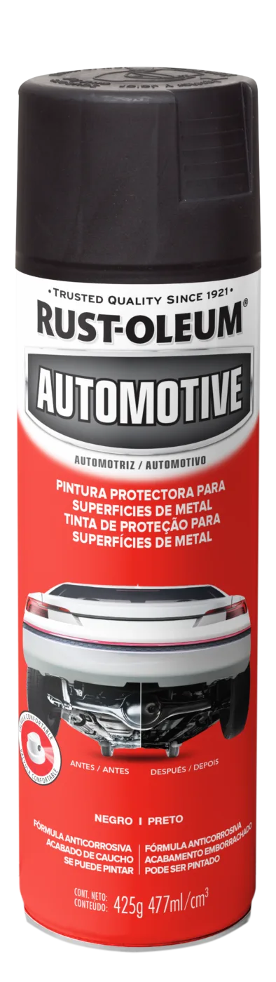 Spray Rust-Oleum de pintura protectora de caucho negro para chasis