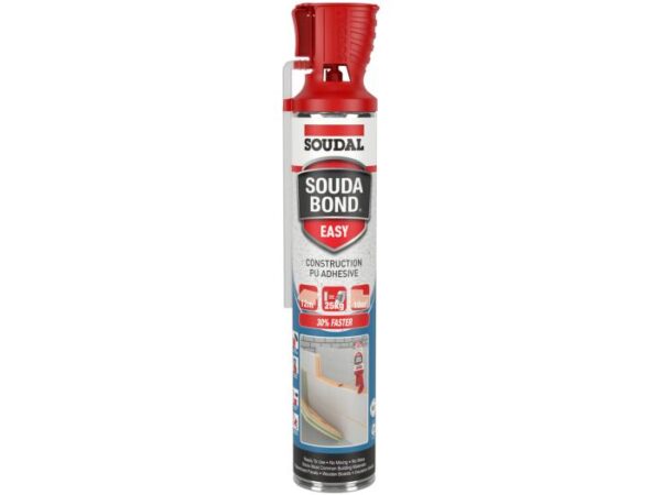 Envase de Soudabond Easy 750 ml, espuma adhesiva de poliuretano para fijación de paneles, placas y materiales de construcción