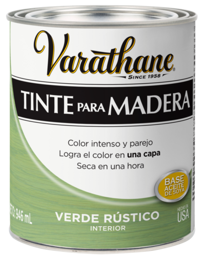 Varathane tinte para madera verde rústico