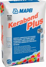 Saco de Kerabond Plus 25 kg de Mapei, adhesivo cementoso para instalación de cerámicos, porcelanatos y piedras naturales
